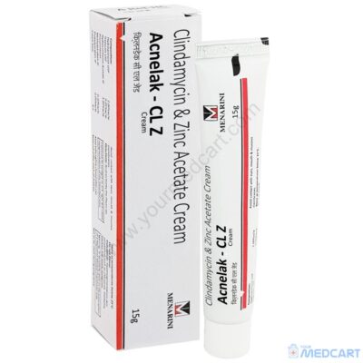 Acnelak-CLZ Cream (Clindamycin/Zinc acetate) - 15gm