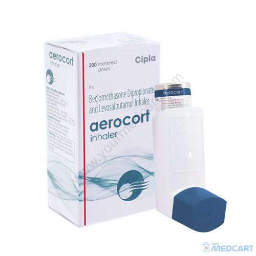 Aerocort Inhaler (Beclometasone/Levosalbutamol) - 50mcg