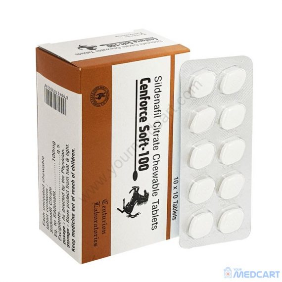 Cenforce Soft 100mg (Sildenafil Citrate - Chewable) - Soft 100mg