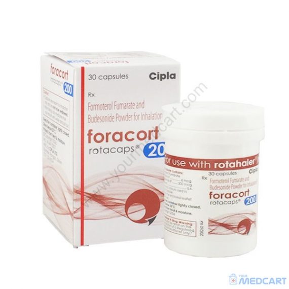 Foracort Rotacaps 200mcg (Budesonide / Formoterol)