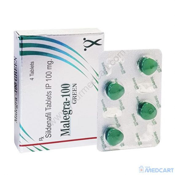 Malegra Green 100mg(Sildenafil Citrate) - 100mg