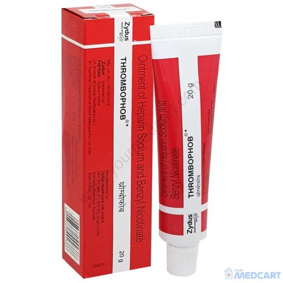 Thrombophob Ointment (Heparin Sodium / Benzyl Nicotinate) - 20gm